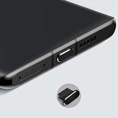 Tappi Antipolvere USB-C Jack Anti-dust Type-C Anti Polvere Universale H08 per Apple iPhone 16 Plus Nero