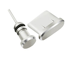Tappi Antipolvere USB-C Jack Anti-dust Type-C Anti Polvere Universale H09 per Huawei Enjoy 8e Argento