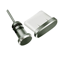Tappi Antipolvere USB-C Jack Anti-dust Type-C Anti Polvere Universale H09 per Google Pixel 6a 5G Nero