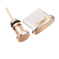 Tappi Antipolvere USB-C Jack Anti-dust Type-C Anti Polvere Universale H09 per Vivo Y35 4G Oro Rosa