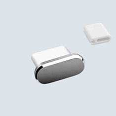 Tappi Antipolvere USB-C Jack Anti-dust Type-C Anti Polvere Universale H10 per Apple iPhone 15 Grigio Scuro