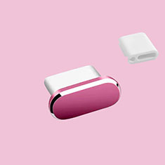 Tappi Antipolvere USB-C Jack Anti-dust Type-C Anti Polvere Universale H10 per Apple iPhone 15 Plus Rosa Caldo