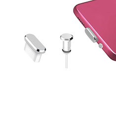 Tappi Antipolvere USB-C Jack Anti-dust Type-C Anti Polvere Universale H12 per Xiaomi Redmi 10 Prime Argento