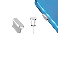 Tappi Antipolvere USB-C Jack Anti-dust Type-C Anti Polvere Universale H15 per Handy Zubehoer Mikrofon Fuer Smartphone Argento