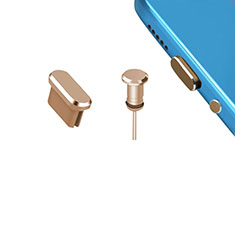 Tappi Antipolvere USB-C Jack Anti-dust Type-C Anti Polvere Universale H15 per Huawei Enjoy 8e Oro