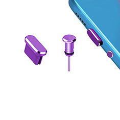 Tappi Antipolvere USB-C Jack Anti-dust Type-C Anti Polvere Universale H15 per Motorola Moto X Play Viola
