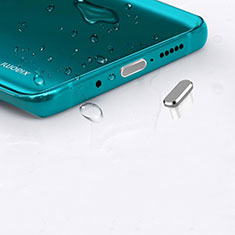 Tappi Antipolvere USB-C Jack Anti-dust Type-C Anti Polvere Universale H16 per Huawei Enjoy 8e Argento