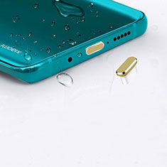 Tappi Antipolvere USB-C Jack Anti-dust Type-C Anti Polvere Universale H16 per Xiaomi Redmi Note 10T 5G Oro