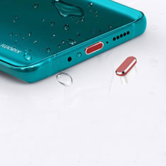 Tappi Antipolvere USB-C Jack Anti-dust Type-C Anti Polvere Universale H16 per Accessoires Telephone Casques Ecouteurs Rosso
