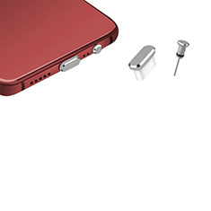 Tappi Antipolvere USB-C Jack Anti-dust Type-C Anti Polvere Universale H17 per Huawei Enjoy 8e Argento