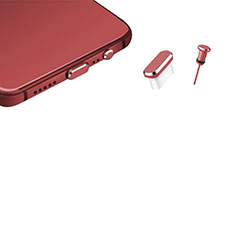 Tappi Antipolvere USB-C Jack Anti-dust Type-C Anti Polvere Universale H17 per Apple iPad Pro 12.9 (2021) Rosso