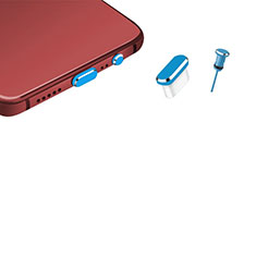 Tappi Antipolvere USB-C Jack Anti-dust Type-C Anti Polvere Universale H17 per Apple iPhone 15 Pro Max Blu