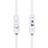 Auricolari Cuffia In Ear Stereo Universali Sport Corsa H08 Bianco