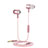 Auricolari Cuffia In Ear Stereo Universali Sport Corsa H25 Rosa