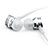 Auricolari Cuffie In Ear Stereo Universali Sport Corsa H24 Argento