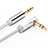 Cavo Audio Maschio a Maschio Jack 3.5mm AUX Stereo A02 Bianco