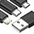 Cavo da Lightning USB a Cavetto Ricarica Carica Android Micro USB C01 per Apple iPad 10.2 (2020) Nero