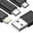 Cavo da Lightning USB a Cavetto Ricarica Carica Android Micro USB C01 per Apple iPhone 6 Nero