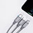 Cavo da Lightning USB a Cavetto Ricarica Carica Android Micro USB Type-C 3.5A H01 per Apple iPad Pro 11 (2022) Grigio Scuro