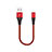 Cavo da USB a Cavetto Ricarica Carica 30cm D16 per Apple iPad New Air (2019) Rosso