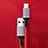 Cavo da USB a Cavetto Ricarica Carica C03 per Apple iPad 4 Rosso