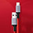 Cavo da USB a Cavetto Ricarica Carica C03 per Apple iPad Mini 4 Rosso