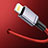 Cavo da USB a Cavetto Ricarica Carica C03 per Apple iPhone 12 Rosso