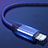 Cavo da USB a Cavetto Ricarica Carica C04 per Apple iPhone 14 Plus Blu