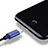 Cavo da USB a Cavetto Ricarica Carica D01 per Apple iPhone 14 Pro Max Blu