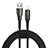 Cavo da USB a Cavetto Ricarica Carica D02 per Apple iPhone 13 Mini Nero