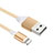 Cavo da USB a Cavetto Ricarica Carica D04 per Apple iPad Air 2 Oro