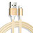 Cavo da USB a Cavetto Ricarica Carica D04 per Apple iPhone 12 Mini Oro