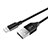 Cavo da USB a Cavetto Ricarica Carica D06 per Apple iPhone 5 Nero