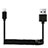 Cavo da USB a Cavetto Ricarica Carica D08 per Apple iPad Mini 2 Nero