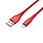 Cavo da USB a Cavetto Ricarica Carica D14 per Apple New iPad 9.7 (2018) Rosso