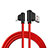 Cavo da USB a Cavetto Ricarica Carica D15 per Apple iPhone 7 Plus Rosso