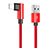 Cavo da USB a Cavetto Ricarica Carica D16 per Apple New iPad Air 10.9 (2020) Rosso