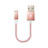 Cavo da USB a Cavetto Ricarica Carica D18 per Apple iPad 3 Oro Rosa