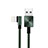 Cavo da USB a Cavetto Ricarica Carica D19 per Apple New iPad Air 10.9 (2020) Verde