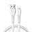 Cavo da USB a Cavetto Ricarica Carica D20 per Apple iPad 10.2 (2020) Bianco