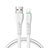 Cavo da USB a Cavetto Ricarica Carica D20 per Apple iPad New Air (2019) Bianco