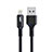 Cavo da USB a Cavetto Ricarica Carica D21 per Apple iPad New Air (2019) Nero