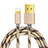 Cavo da USB a Cavetto Ricarica Carica L01 per Apple iPad 10.2 (2020) Oro