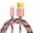 Cavo da USB a Cavetto Ricarica Carica L01 per Apple iPad 4 Oro Rosa