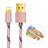 Cavo da USB a Cavetto Ricarica Carica L01 per Apple iPhone 5 Oro Rosa