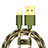 Cavo da USB a Cavetto Ricarica Carica L03 per Apple iPad 4 Verde