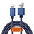 Cavo da USB a Cavetto Ricarica Carica L04 per Apple iPad 10.2 (2020) Blu