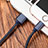 Cavo da USB a Cavetto Ricarica Carica L04 per Apple iPhone 6 Plus Blu