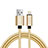 Cavo da USB a Cavetto Ricarica Carica L07 per Apple iPhone Xs Oro