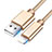 Cavo da USB a Cavetto Ricarica Carica L08 per Apple iPad Air 4 10.9 (2020) Oro